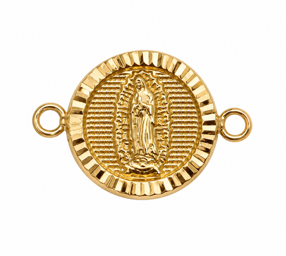 Herraje Virgen Guadalupe Diamantada Oro amarillo 18k 1,06 Gr / 1,4 Cm