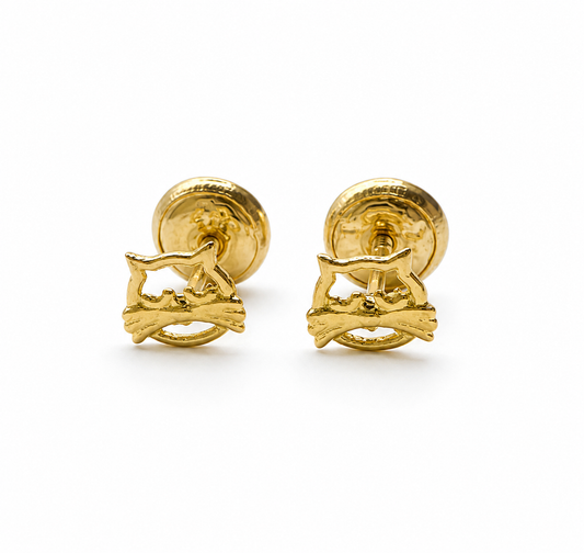 Topos Gato Oro amarillo 18k 0,61 Gr / 5 mm