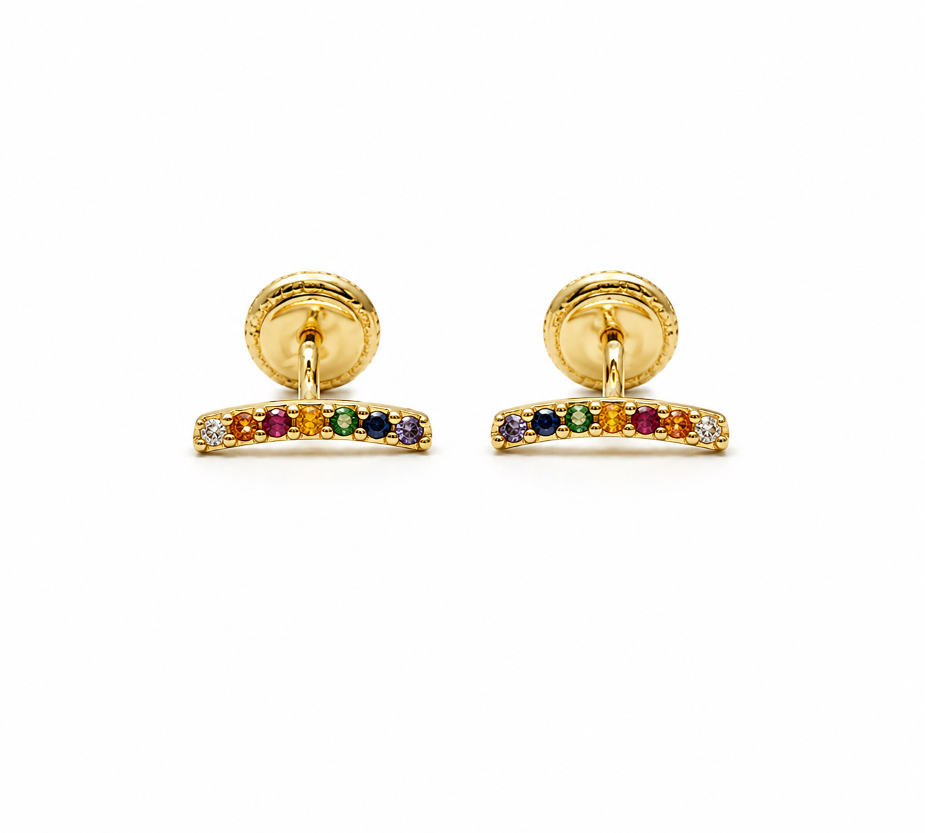 Topos Linea Multicolor Oro amarillo 18k 0,74 Gr / 9,6 mm