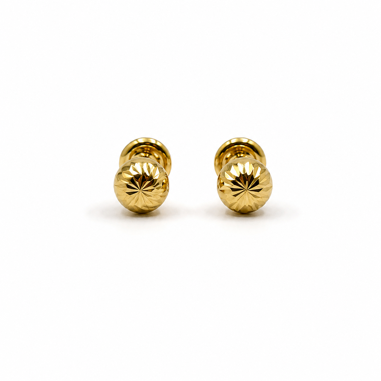 Topos bola diamantados Oro amarillo 18k 0,73 Gr / 6 mm