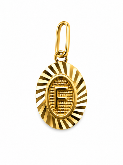 Dije Letra F Oro amarillo 18k 0,46 Gr / 7,50 mm / 1,2 Cm