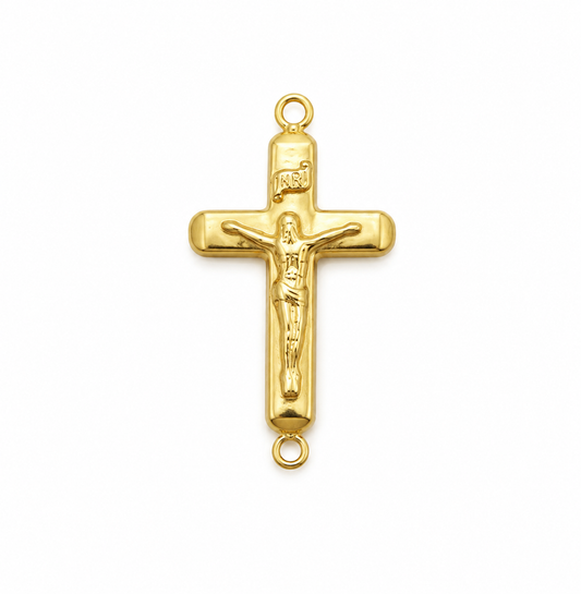 Herraje Cruz Cristo Oro amarillo 18k 0,57 Gr / 2,1 Cm