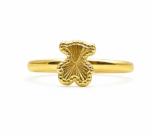 Anillo Oso Oro amarillo 18k / Talla 8 1/2 / 1,25 Gr / 10 mm