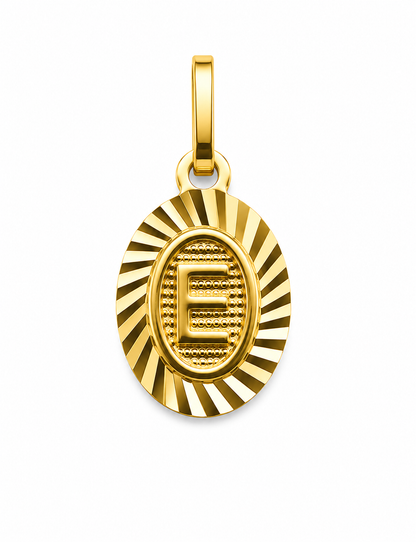 Dije Letra E Oro amarillo 18k 0,46 Gr / 7,50 mm / 1,3 Cm