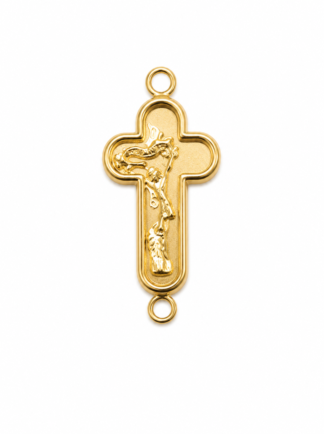 Herraje Cruz Rostro Cristo Oro amarillo 18k 0,49 Gr / 1,8 Cm
