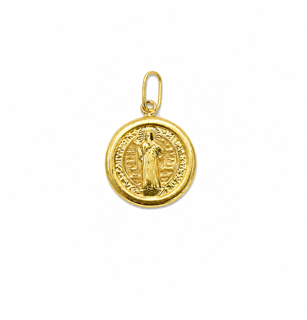 Dije San Benito Oro amarillo 18k 1,26 Gr / 15 mm / 1,5 Cm