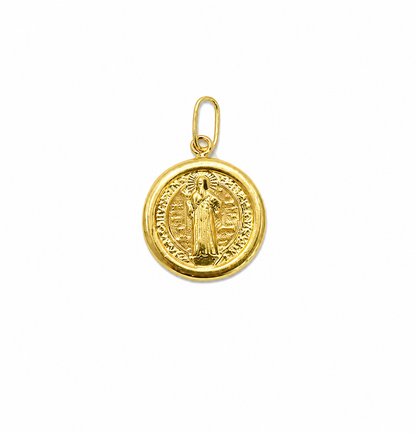 Dije San Benito Oro amarillo 18k 1,26 Gr / 15 mm / 1,5 Cm