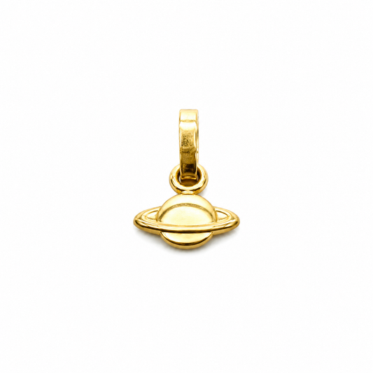 Dije planeta Saturno  Oro amarillo 18k 0,24 Gr / 7,95 mm / 0,8 Cm