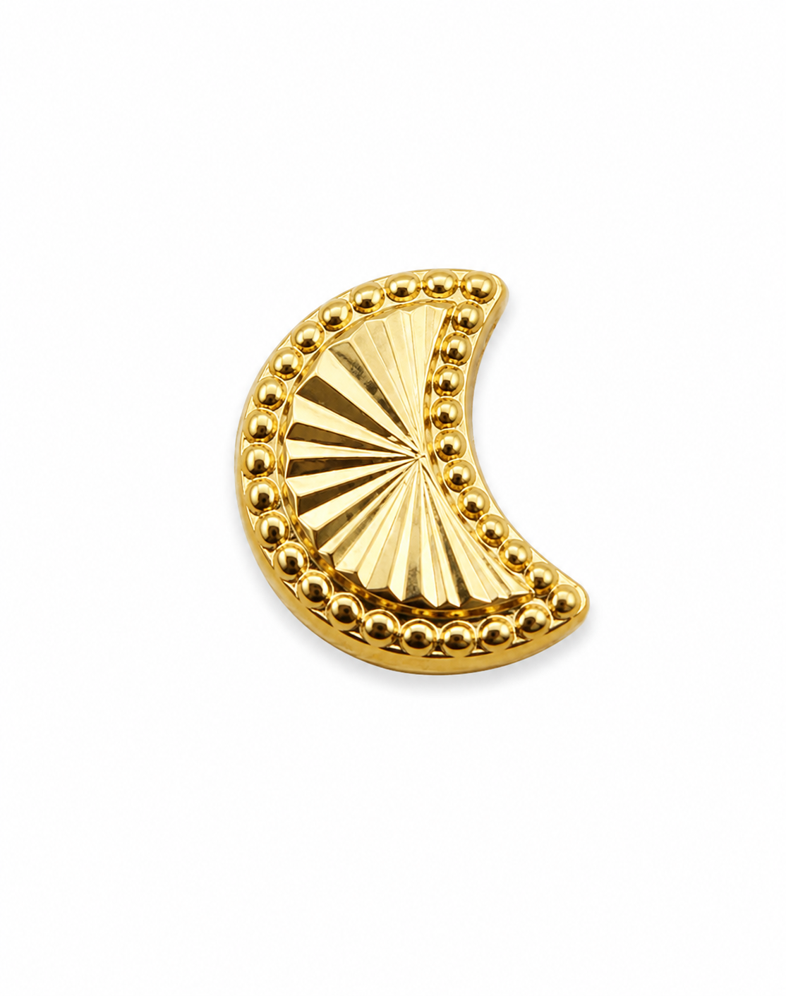 Herraje Luna Diamantada Oro amarillo 18k 0,24 Gr / 0,7 Cm