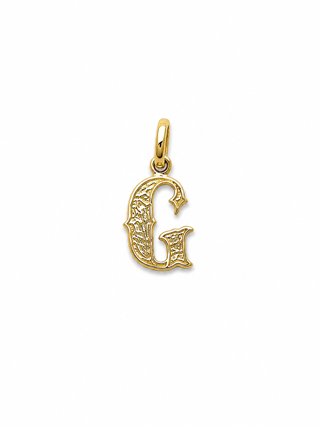 Dije Letra G Oro amarillo 18k 0,45 Gr / 6,85 mm / 1,2 Cm