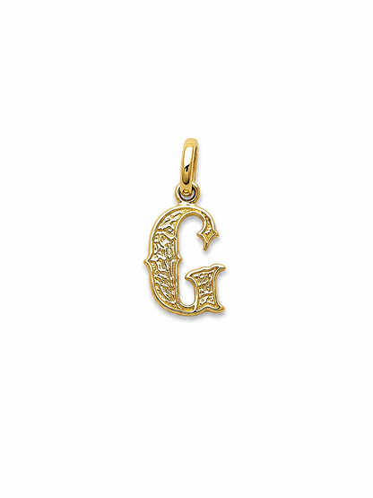 Dije Letra G Oro amarillo 18k 0,45 Gr / 6,85 mm / 1,2 Cm