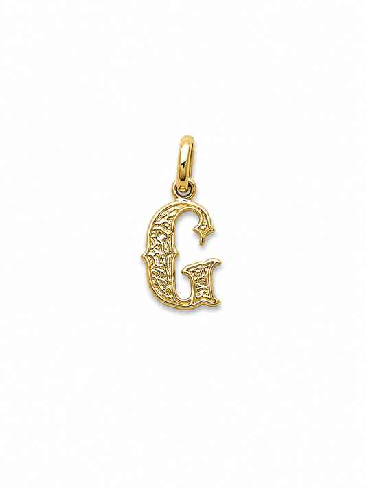 Dije Letra G Oro amarillo 18k 0,45 Gr / 6,85 mm / 1,2 Cm
