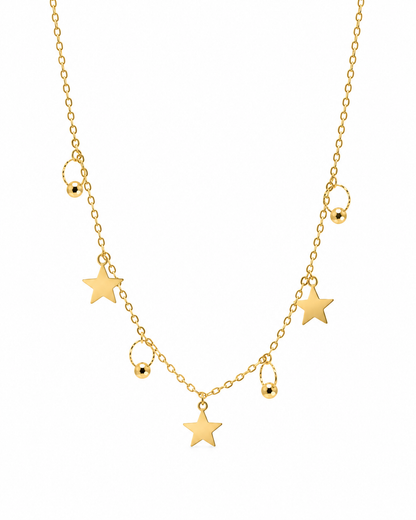 Cadena It Especial Rolon Estrellas Oro amarillo 18k +4 / 0,90 Gr / 6,5 mm / 45 Cm